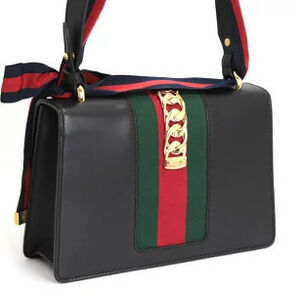 Gucci Leather Black Sylvie Bag Shoulder